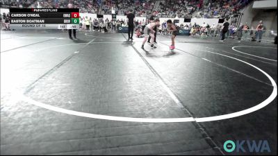 83 lbs Round Of 16 - Carson O'Neal, Owasso Takedown Club vs Easton Boatman, Grover Rains Wrestling Club