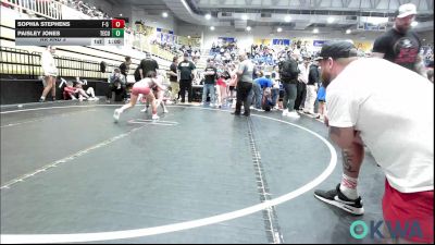 91 lbs Rr Rnd 3 - Sophia Stephens, F-5 Grappling vs Paisley Jones, Tecumseh Youth Wrestling