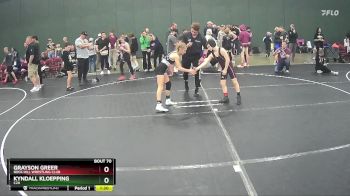 68/72 Round 3 - Grayson Greer, Rock Hill Wrestling Club vs Kyndall Kloepping, C2X