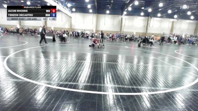 120 lbs Consi Of 4 - Jacob Rhodes, Wrestling University Club vs Yenzon Decastro, Brandon