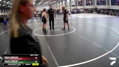 150 lbs Cons. Semi - Gavin Lessley, Boneyard Wrestling Academy vs Noah Herman, Bandas Wrestling Academy