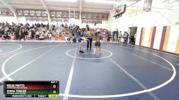 100 lbs Champ. Round 1 - Emma Tobler, Marana High School vs Kelbi Pritts, Hamilton High School