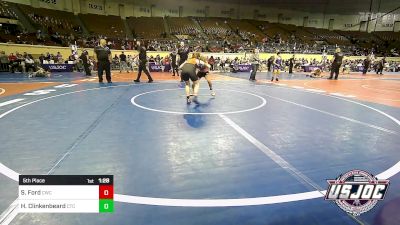 75 lbs 5th Place - Saylor Ford, Cowboy Wrestling Club vs Harper Clinkenbeard, Comanche Takedown Club