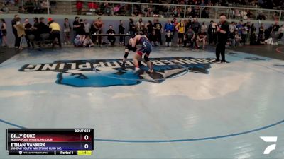 136 lbs X Bracket - Billy Duke, North Pole Wrestling Club vs Ethan Vankirk, Juneau Youth Wrestling Club Inc.