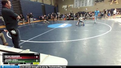 74 lbs Quarterfinal - Jayden Amell, Orting Jr. Cardinals Wrestling vs Micah Granger, Steelclaw Wrestling Club