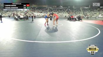 G6A-155 lbs Champ. Round 1 - Aleana Johnston, DEER CREEK (ED) (Girls) vs Harper Mathis, GROVE (Girls)