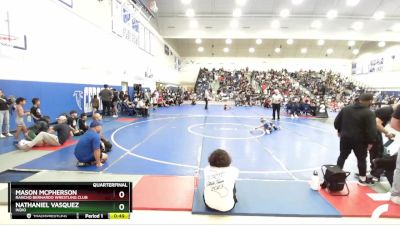 53 lbs Quarterfinal - Nathaniel Vasquez, INDIO vs Mason Mcpherson, Rancho Bernardo Wrestling Club