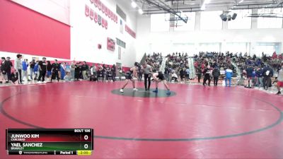 150 lbs Champ. Round 1 - JunWoo Kim, Carlsbad vs Yael Sanchez, Brawley