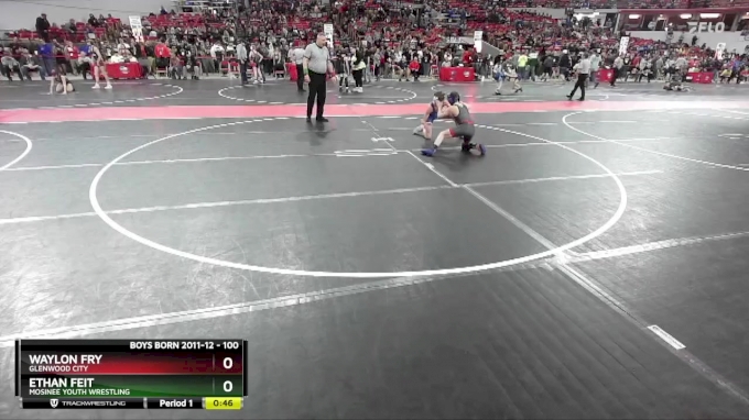 100 lbs Semifinal - Waylon Fry, Glenwood City vs Ethan Feit, Mosinee ...