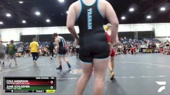 155 lbs Champ. Round 2 - Cole Anderson, Tar River Wrestling Club vs Zane Schloemer, Trinity Top Team