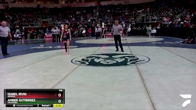 Girls 100 lbs Quarterfinal - Amber Gutierrez, Miyamura vs Isabel Irvin, Artesia