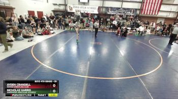 55 lbs Champ. Round 1 - Nicholas Harris, Sanderson Wrestling Academy vs Ayden Crandell, Ravage Wrestling Club