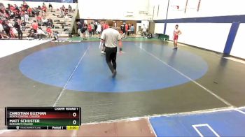 125 lbs Champ. Round 1 - Matt Schuster, Elmhurst College vs Christian Guzman, North Central College