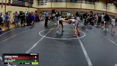 96-100 lbs Semifinal - Kai Allman, Headhunters vs Jordan Perez, Smitty Barn