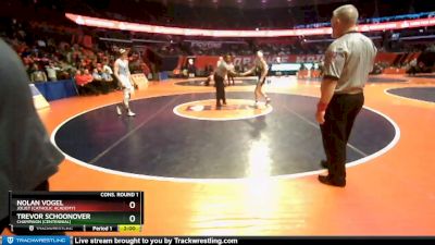 2A 132 lbs Cons. Round 1 - Nolan Vogel, Joliet (Catholic Academy) vs Trevor Schoonover, Champaign (Centennial)