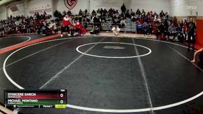 106 lbs Quarterfinal - Synscere Garcia, Denver East vs Michael Montano, Pueblo South