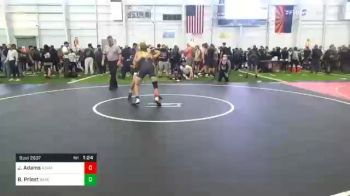 130 lbs Prelims - Jacob Adams, Adams vs Beau Priest, Bakersfield Wrestling Club