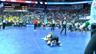 2A-113 lbs Champ. Round 2 - Stratton Luke, Union, LaPorte City vs Simon Bettis, Eddyville-Blakesburg-Fremont