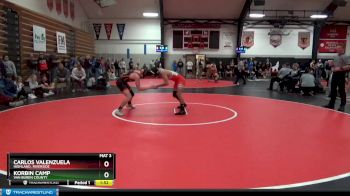132 lbs Quarterfinal - Carlos Valenzuela, Highland, Riverside vs Korbin Camp, Van Buren County