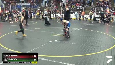 55 lbs Cons. Round 3 - Cason Murphy, Coleman Youth Wrestling vs Hudson Cody, GAWC