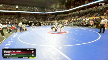 130 Class 1 lbs Champ. Round 1 - Brookelynn Meeks, Blair Oaks vs Sophia Smith, Mid-Buchanan