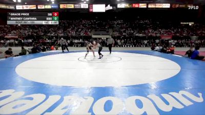 120 lbs 1st Place Match - Gracie Price, Thunder Ridge vs Whitney Cawthra, Rocky Mountain