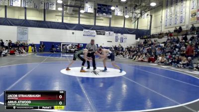 135 lbs Semifinal - Jacob Strausbaugh, Soldotna vs Arius Atwood, Colony High School