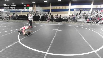 101 lbs Round Of 16 - Vanessa Torres, Victory Wrestling-Central WA vs Lailani Strong, Black Cat WC
