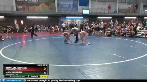 75 lbs Cons. Semis (16 Team) - Mason Parria, NOLA Black vs Braylen Johnson, Stronghold - Black