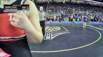 Girls-135 lbs Quarterfinal - Emma Gibson, Thornapple Kellogg Hs Girls vs Carmella Clark, Center Line H.s. Girls