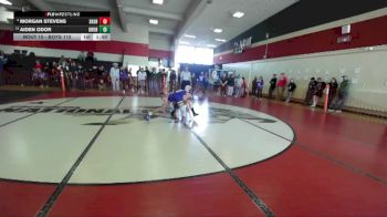 Boys 115 lbs Champ. Round 1 - Aiden Odor, Oroville Boys vs Morgan Stevens, Shasta Boys