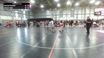 U20 Women - 50 lbs Cons. Round 2 - Daylee Watson, PA vs Grace York, NY