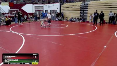 72-74 lbs Round 2 - Jase Russell, Milan Tribe vs Oliver Sparks, Avon WC