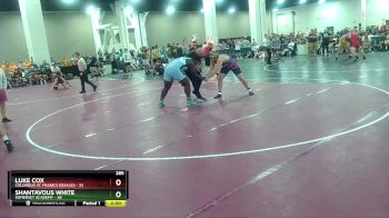 285 lbs Round 9 (10 Team) - Luke Cox, Columbus St. Franics DeSales vs Shantavous White, Somerset Academy