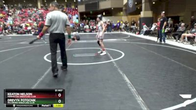 100 lbs Champ. Round 1 - Keaton Nelson, Manhattan Wrestling Club vs Drevyn Potocnik, Hillsboro Wrestling Club