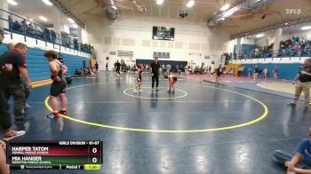 61-67 lbs Round 3 - Harper Tatom, Powell Middle School vs Mia Hanger, Riverton Middle School