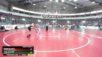 145 lbs Champ. Round 2 - Evan Elliott, Canandaigua Academy vs Max Collins, Elmira HS