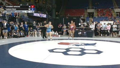 170 lbs Semis - Ciyanna Okocha, Pennsylvania vs Sarah Pulk, Minnesota