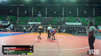220 lbs Quarterfinal - Malik Brown, Center Point HS vs Aaron Wright, Fort Payne