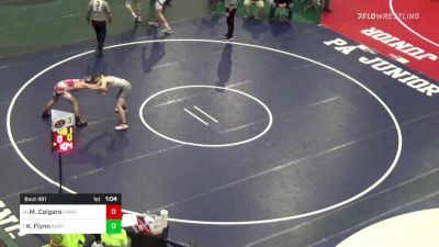 140 lbs Round Of 32 - Mason Calgaro, Canon McMillan vs Kohen Flynn, Northern Tioga