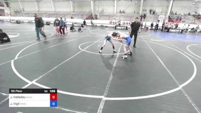 82 kg 5th Place - Jeremiah Halladay, Mancos Bluejays vs Jaxson Vigil, Mancos Bluejays