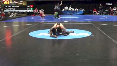 197 lbs Champ. Round 1 - Ian Pepple, Wis.-Eau Claire vs Myles Johnson, Ohio Northern