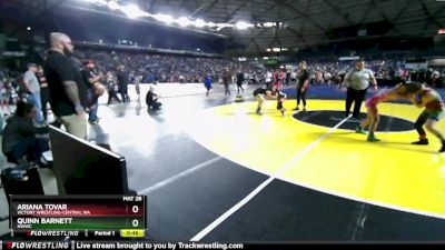 86 lbs Quarterfinal - Ariana Tovar, Victory Wrestling-Central WA vs Quinn Barnett, NWWC