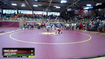 132 lbs Quarterfinal - Jordyn Raney, Union County vs Grant Voelker, Evansville Mater Dei