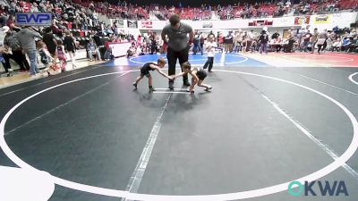 43 lbs Quarterfinal - Baker Hyso, Jay Wrestling Club vs Theodore Mosby, Wyandotte Youth Wrestling