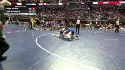 1A-120 lbs Quarterfinal - Liam Adlfinger, Wilton vs Jesse Burton, Westwood, Sloan