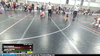 80-81 lbs Round 2 - Eva Marquis, Victory Wrestling-Central WA vs James Mathis, Moses Lake WC