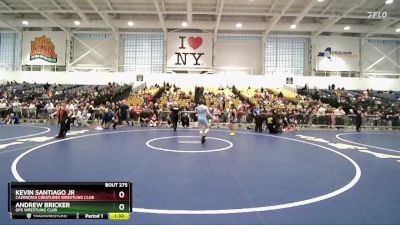 120 lbs Quarterfinal - Kevin Santiago Jr, Cazenovia Creatures Wrestling Club vs Andrew Bricker, GPS Wrestling Club