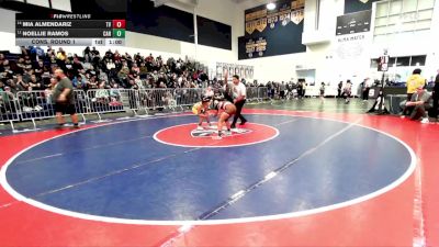 100 lbs Cons. Round 1 - Mia Almendariz, Temecula Valley vs Noellie Ramos, Carter