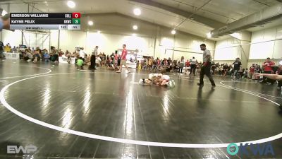 46 lbs Rr Rnd 1 - Emerson Williams, Collinsville Cardinal Youth Wrestling vs Kayne Felix, Keystone Kids Wrestling Club